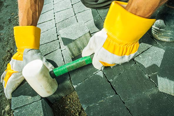 amenagement paysager pave uni pavage